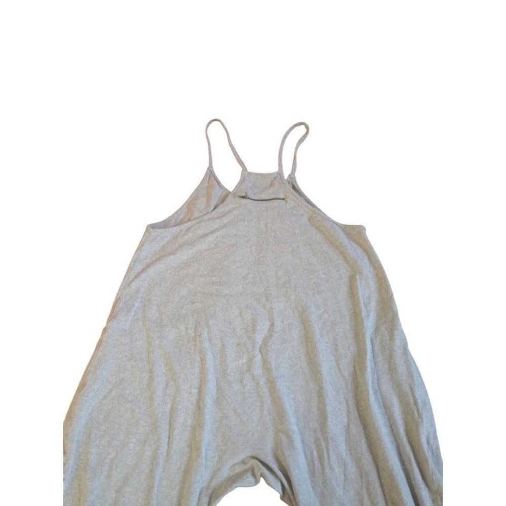 Free People Movement Hot Shot Onesie Heather Gray Relaxed Jumpsuit Womens Medium - Picture 9 of 12